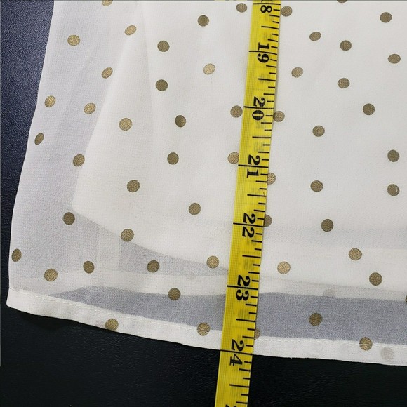 Lauren Conrad Lined Tank Top with Bow Tie Rhinestone Decor and Polka Dots. Small - Picture 8 of 8